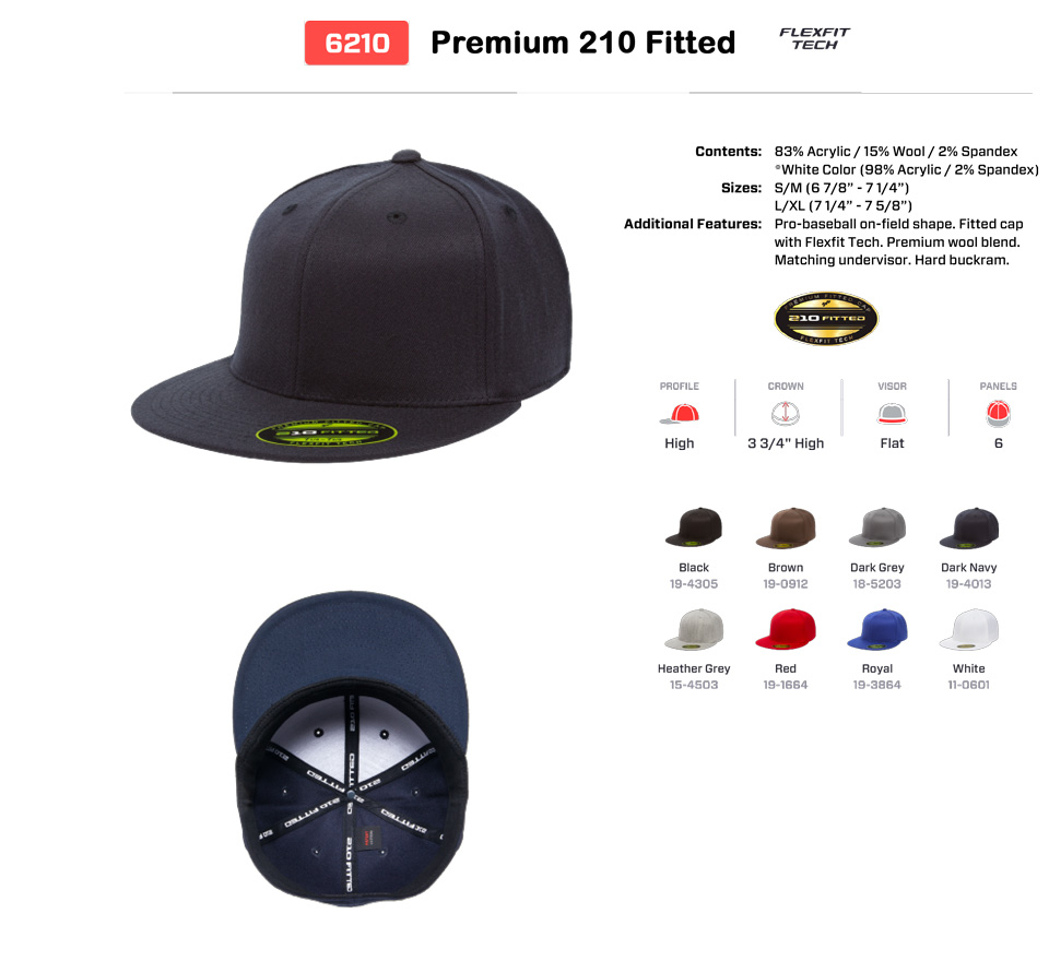 Flexfit® Flatpeak Cap 210 unicolor 3D