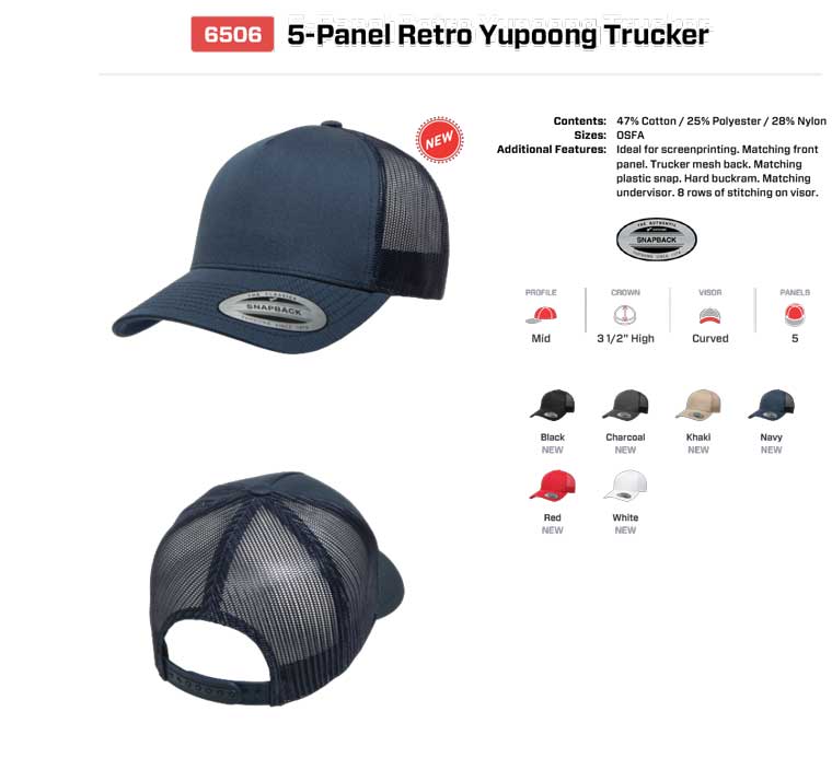 5-Panel Retro Trucker Cap