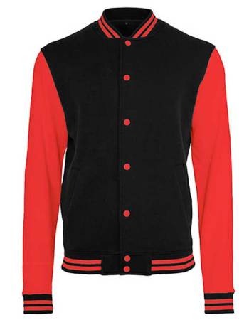Sweat College Jacket black red