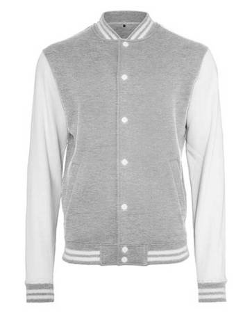 Sweat College Jacket grey white