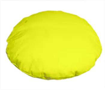 Motivkissen 40 cm rund selber gestalten yellow